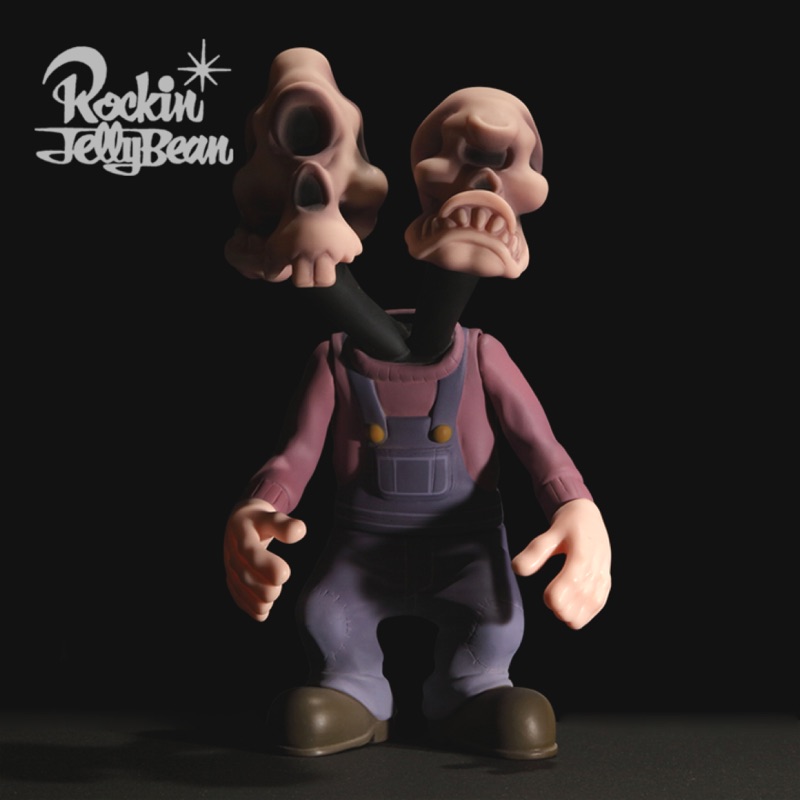 Rockin’Jelly Bean - TWIN HEAD SOFT VINYL TOY 雙頭怪 公仔 - 彩色版