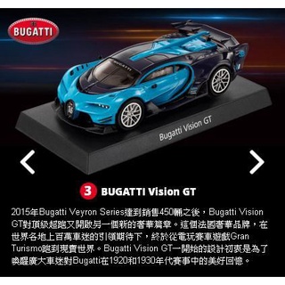 【阿田小舖】3號車Bugatti Vision GT 經典模型車7-11 HYPERCAR三大極速超跑