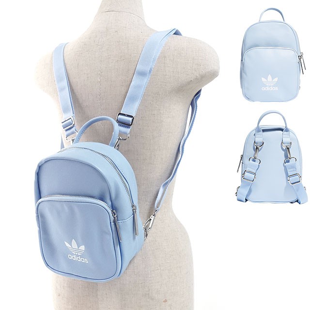 ADIDAS CLASSIC MINI BACKPACK 淺藍水藍休閒後背包側背包小後背包DU6810 | 蝦皮購物