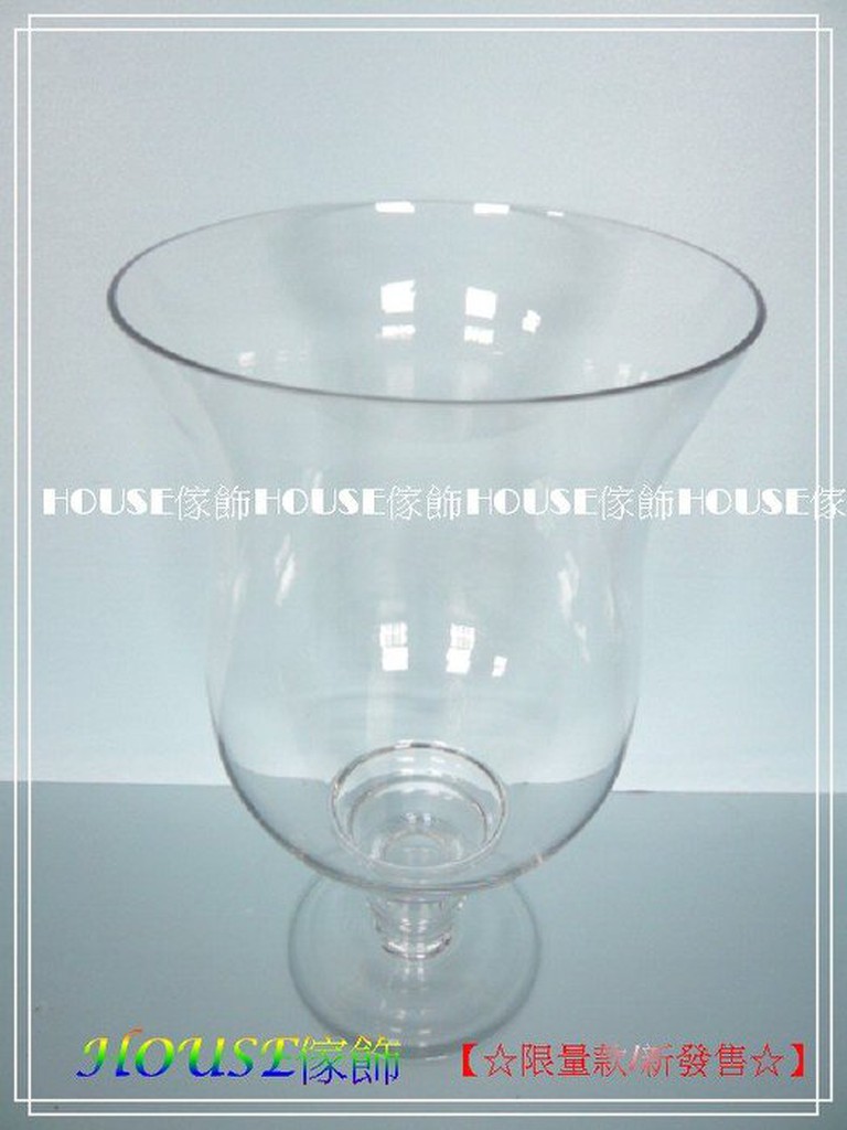 *︵House傢飾︵*(大)酒杯造型玻璃花器 花瓶  魚缸 zakka鄉村風格 多肉植物 水耕植物(#5893)【☆限量