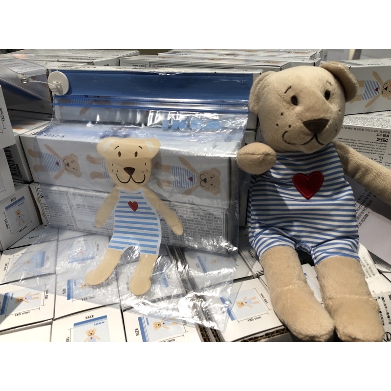ikea 小熊系列 小熊娃娃 小熊填充玩具 小熊保鮮袋 小熊夾鏈袋