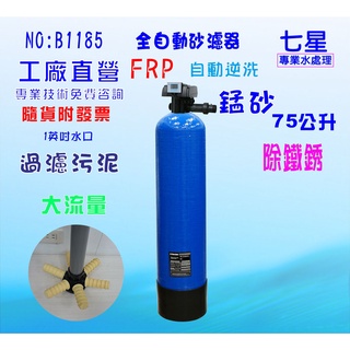【七星淨水】地下水處理全戶水塔過濾.75公升自動逆洗控制除鐵錳砂過濾器.餐飲淨水器.養殖業.(貨號:B1185)
