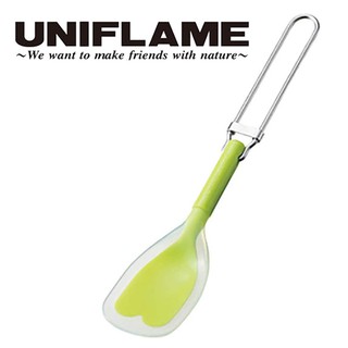 UNIFLAME 日本 FD矽膠摺疊湯匙 綠色 U667798 露營登山野營