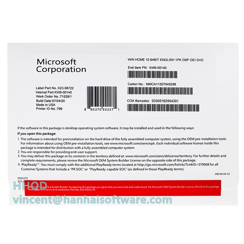 微軟 Microsoft Win 10 專業/家庭版 Simple Pack DVD Windows 10 Pro 家庭