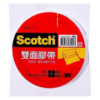 【茂松文具鋪】3M Scotch 668 雙面膠帶(mm*15yd)