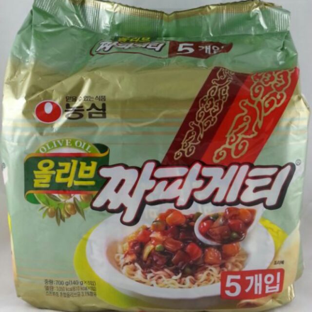 韓國 內銷版 農心 炸醬風味乾麵 醡醬麵 泡麵 拉麵 乾麵 140公克*5包入 爸爸我們去哪浣熊麵