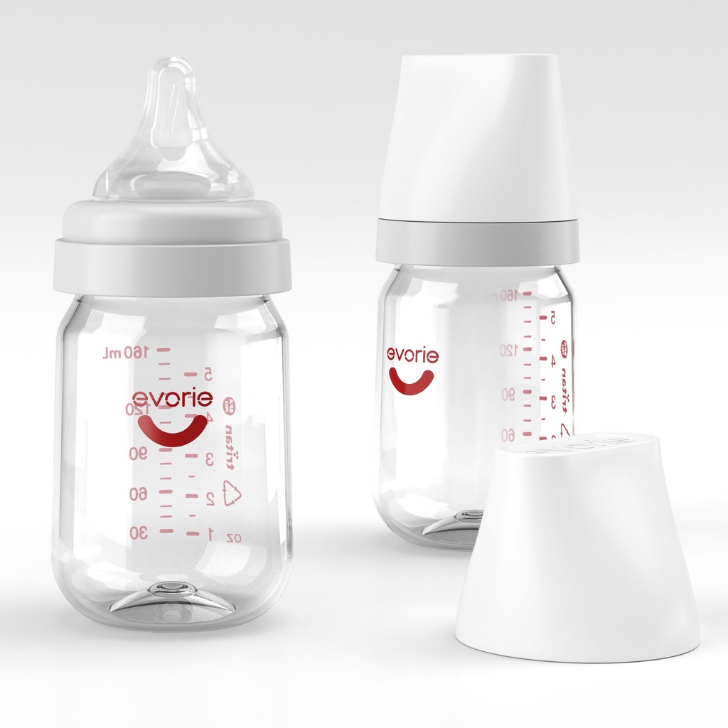 【evorie】Tritan防脹氣寬口徑160mL嬰兒奶瓶 | 現貨 優於ppsu|台灣現貨貝親小獅王奶嘴可共用