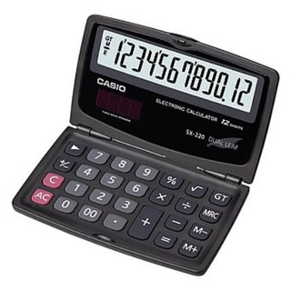 CASIO 國家考試機型算機 12位數 摺疊設計 獨立記憶體 SX-220