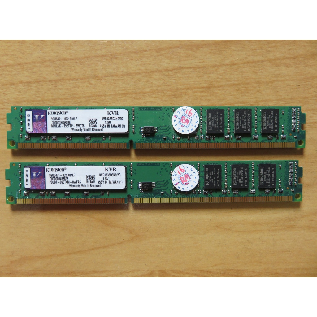 D.桌上型電腦記憶體-金士頓KVR1333D3N9 DDR3 1333 2G*2共4G PC3-10600 直購價80