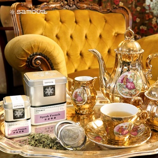 【 samova 】檸檬馬鞭草茶/清新檸檬香氣風味/無咖啡因/法語情調 (Tea Tin馬口鐵系列)