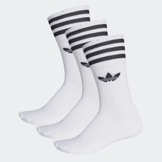 ⓉⒽⓇⒺⒺⒼ🔥ADIDAS ORIGINALS 中筒襪 運動襪 三線 棉質 襪子 3雙1組 白色 男女 S21489