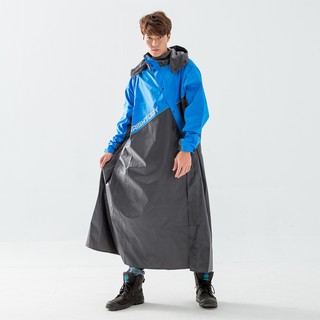 BrightDay X武士斜開連身式雨衣 黑藍 雨衣 連身雨衣 一件式 《淘帽屋》