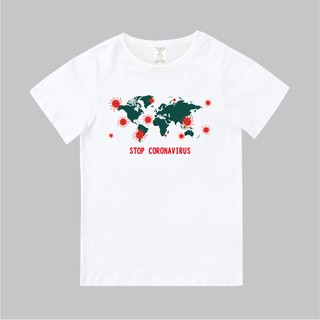 T365 台灣製造 MIT CORONAVIRUS COVID-19 STOP 世界地圖 親子裝 T-shirt T