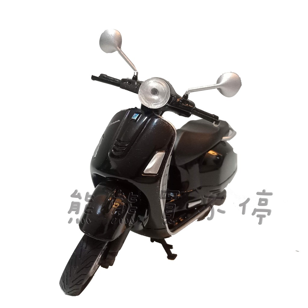 [在台現貨] 偉士牌 Vespa GTS 摩托車 125CC 2017年 黑色機車 1/18 仿真 合金 摩托車模型