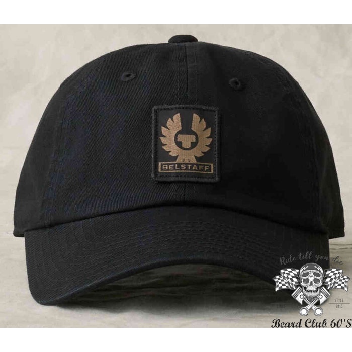 ♛大鬍子俱樂部♛ Belstaff ® Phoenix Logo Cap 英國 原裝 復古 棉質 棒球帽 黑色