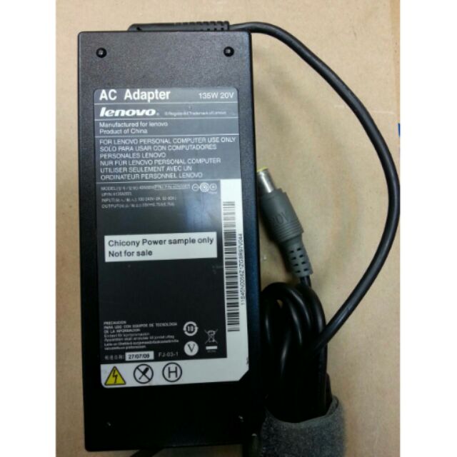 庫存新品 Lenovo聯想 變壓器 135W/20V/6.75A 可自行買轉接頭Asus或Acer