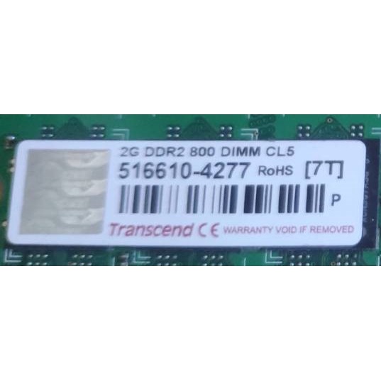 創建 Transcend DDR2 800 2G