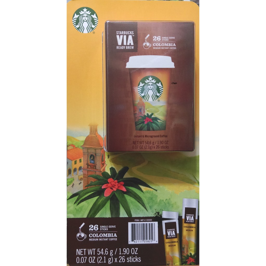 好市多代購~~STARBUCKS 星巴克 哥倫比亞即溶研磨咖啡(2.1g)*26入