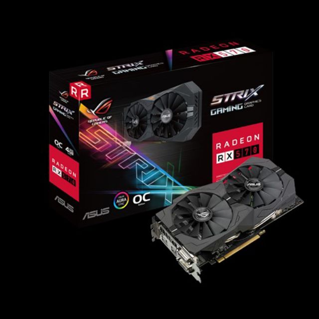 ASUS ROG Strix RX570 OC 4GB GDDR5 搭載 Aura Sync RGB -保固長 快速出貨