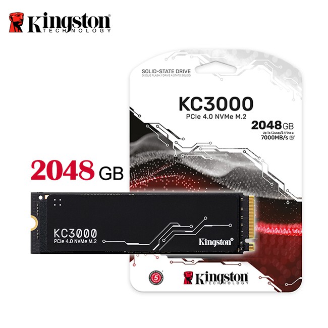 金士頓Kingston KC3000 2TB 2048GB PCIe 4.0 NVMe M.2 SSD固態硬碟 廠商直送