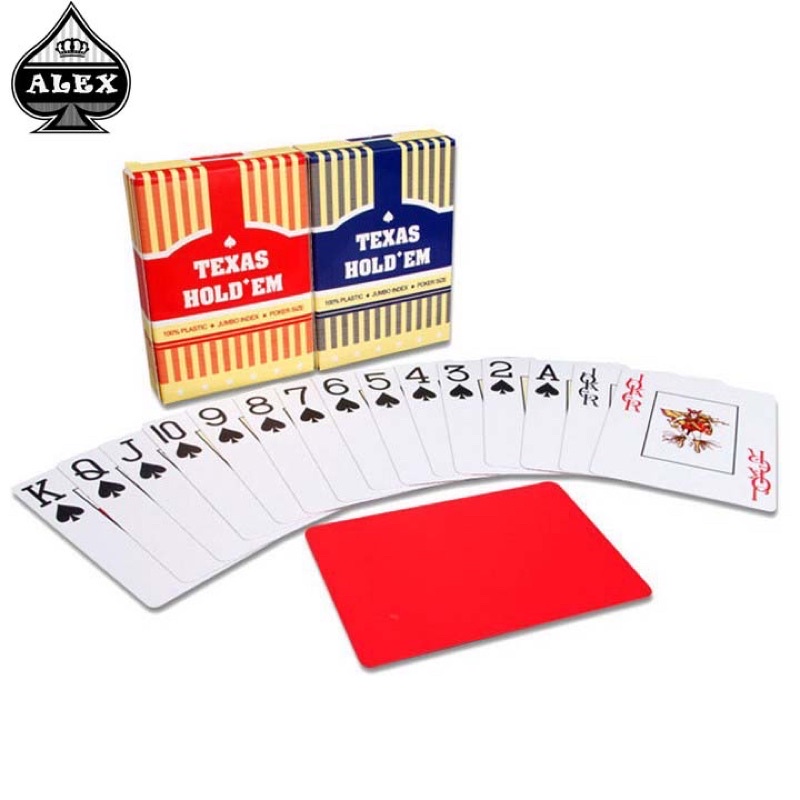 現貨 德州撲克牌(含切牌卡)308大字系列 塑膠 撲克牌 Texas Hold’em 附切牌卡 撕不爛 PVC安全 防水