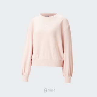 【零碼】PUMA HER CREW NECK W SWEATER 落肩 大學踢 粉色 58596615