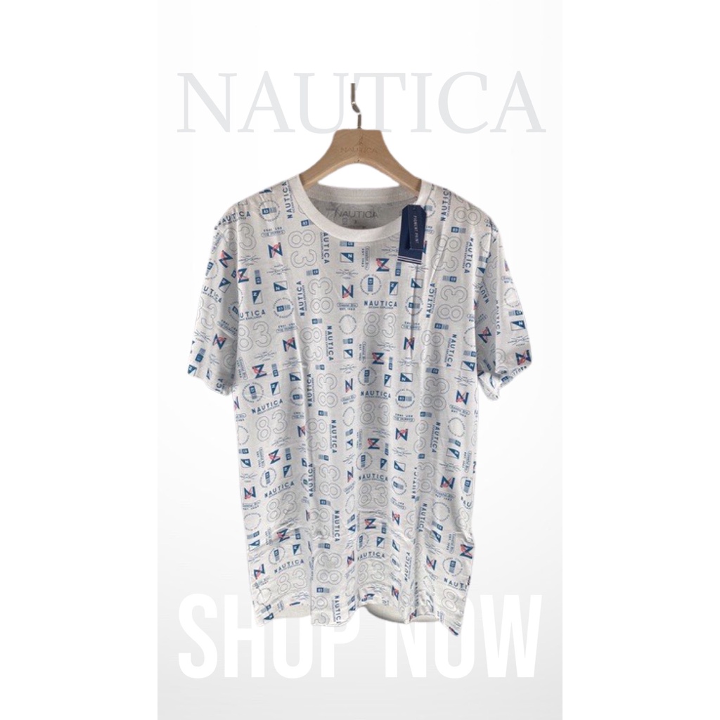 Nautica 美國帆船 男 短袖T恤 圓領短T 特殊滿版印花 S、L、XXL、3XL （版型偏小）