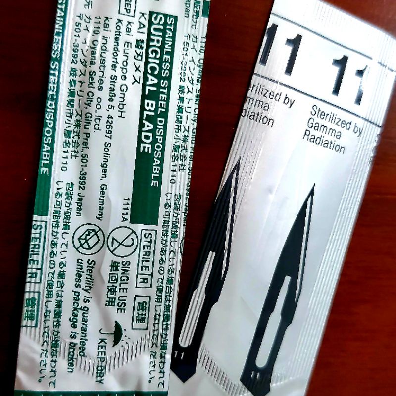 【KAI日本製11號刀片】適用手術刀三號刀柄。原裝日本進口，適用各式切割環境。