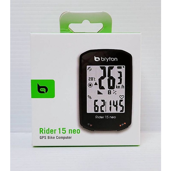 Bryton Rider 15 neo E 碼錶主機+原廠固定座+充電線 15NEO E