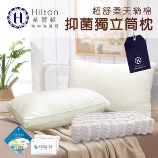 【樂樂生活精品】 Hilton 希爾頓。VIP專用/超舒柔天絲獨立筒枕/附無仿布手提袋 (請看關於我) MG