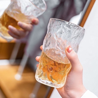 現貨 北歐 冰川紋 玻璃杯 酒杯 威士忌杯 馬克杯 冷飲杯 果汁杯 創意 早餐杯 水杯 杯子 水晶玻璃杯 啤酒杯 水杯