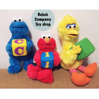 Sesame Street Elmo Cookie Monster 芝麻街 大鳥 艾摩 餅乾怪 玩偶 二手玩具 絕版