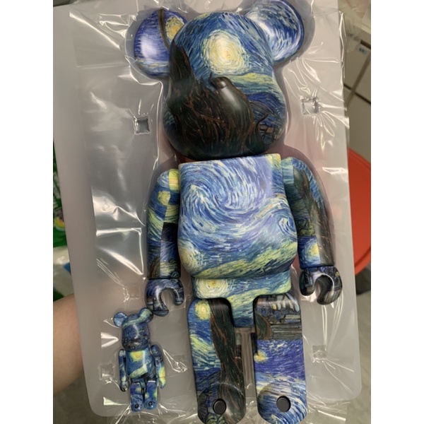 BE@RBRICK 庫柏力克熊 梵谷 星空 星夜 500% 100%+400%