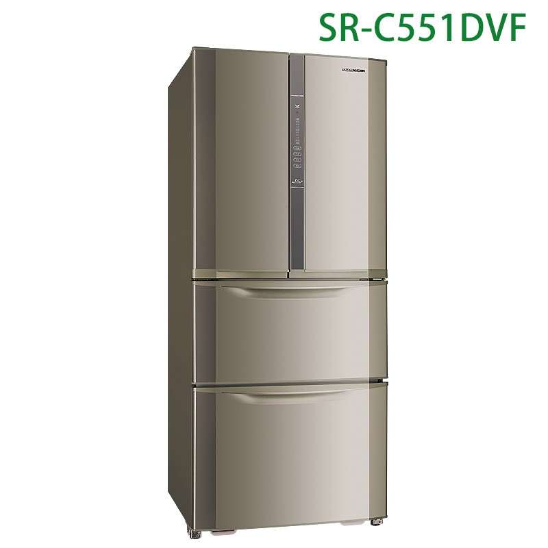 SANLUX台灣三洋SR-C551DVF 551公升四門變頻電冰箱(標準安裝) 大型配送