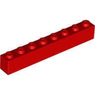 LEGO 樂高 3008 1x8 紅色 基本磚 300821
