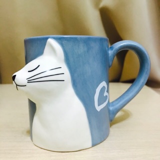 日本🇯🇵SUNART貓貓親親馬克杯-白貓