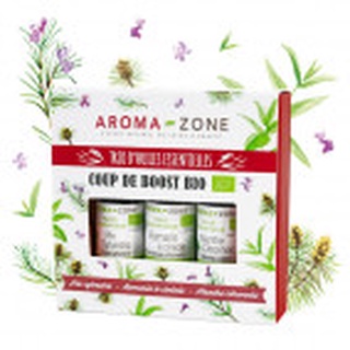 法國AROMA-ZONE-- 有機歐洲赤松精油+有機迷迭香尤加利精油+有機檸檬薄荷精油各10ml ( boost紅色盒)