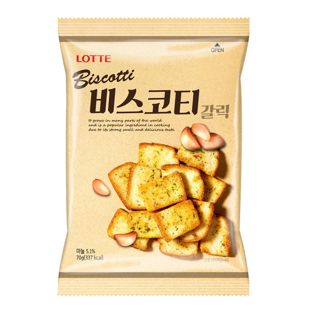 韓國LOTTE樂天大蒜麵包餅乾