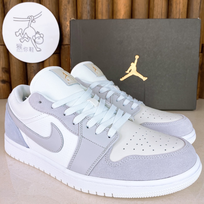 猴你鞋 Air Jordan 1 Low Paris 巴黎雲白白灰aj1 低筒籃球鞋cv3043 100 蝦皮購物