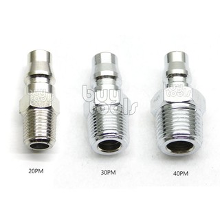 BuyTools-《專業級》空壓氣動快速接頭 20 30 40 PM 二分三分四分外牙,氣動工具鐵接頭,台灣製造「含稅」