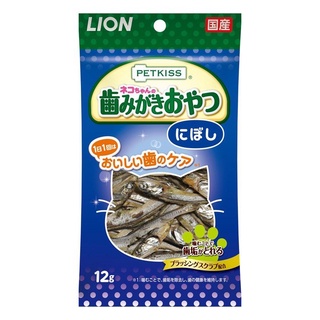 Lion 獅王 親親潔牙護理貓零食 小魚乾 12g / 蟹肉絲 15g