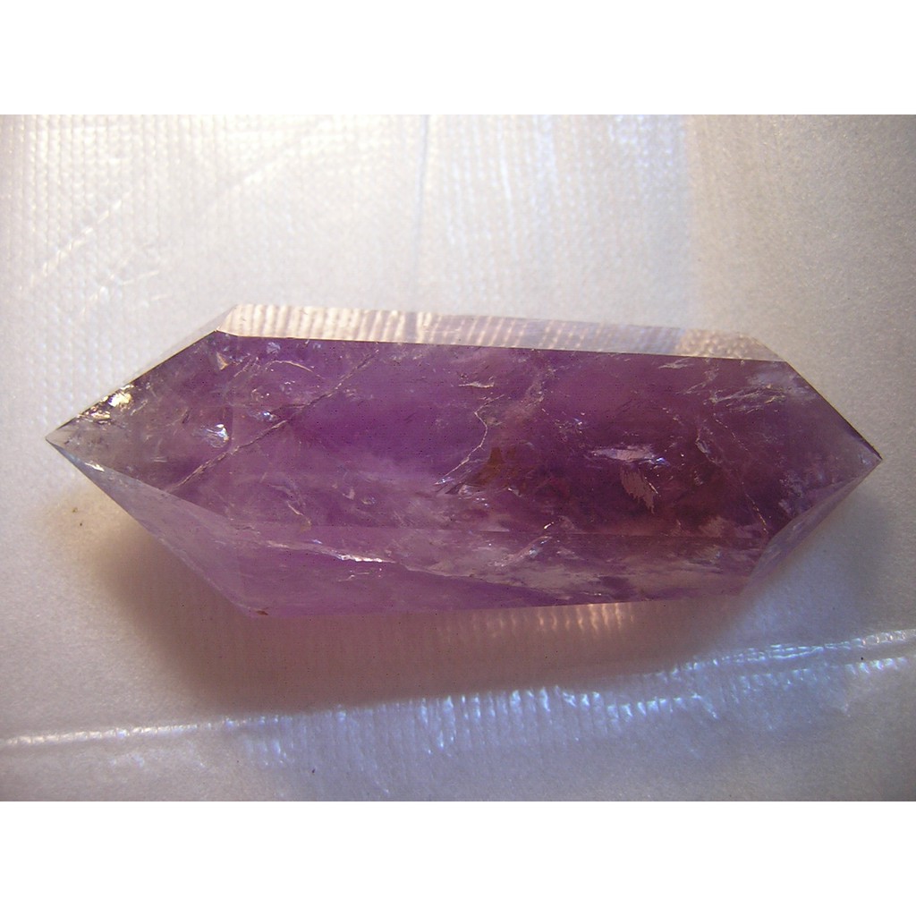 【采鑫坊】高檔紫黃水晶雙尖水晶柱(雙尖紫黃晶柱)~長77.5mm《低起標.無底價》~