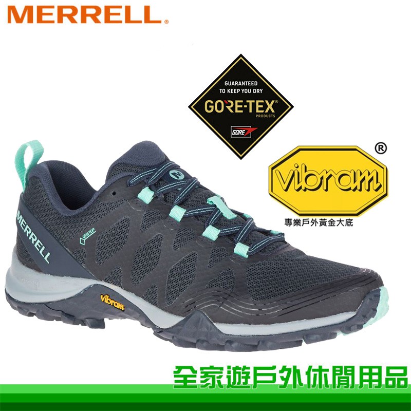 【全家遊戶外】MERRELL 美國 女 SIREN 3 G/T健行運動鞋 深藍/淺綠/ML034282/健走鞋 戶外