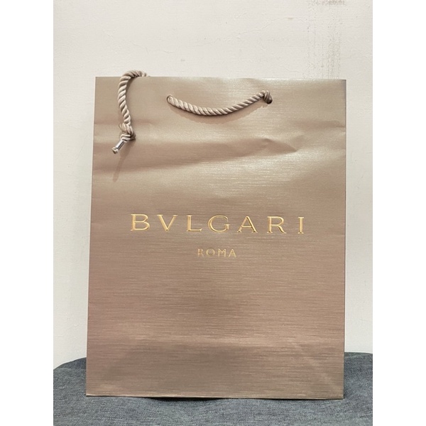 BVLGARI 寶格麗 - 炫亮咖啡金色 中紙袋/手提袋 (26.5x33x11.5)