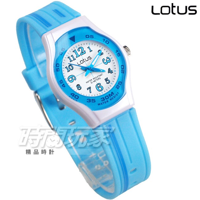 Lotus 時尚錶 TP2092L-05粉藍 小巧可愛 小圓錶日本機蕊 數字活力腕錶 女錶/學生錶  【時間玩家】