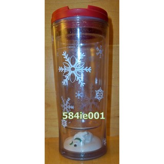 Starbucks 星巴克 10oz 聖誕節 透明 小小北極熊 內嵌隨行杯 全新