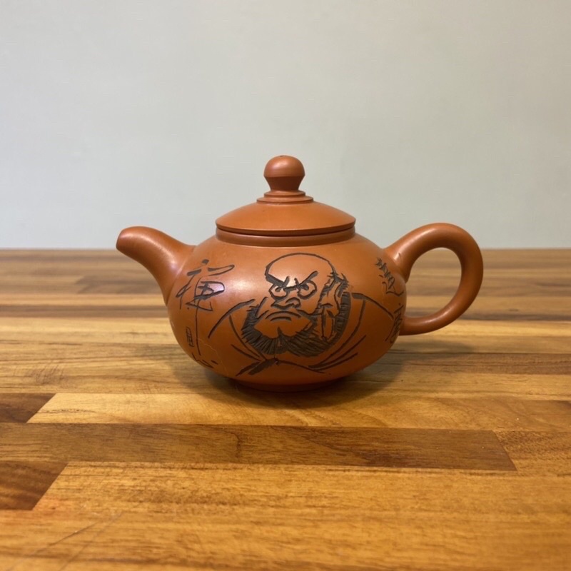 中国 紫砂 朱泥 色絵陶人形 赤子 按摩道具 一對 在銘 C R3976 www