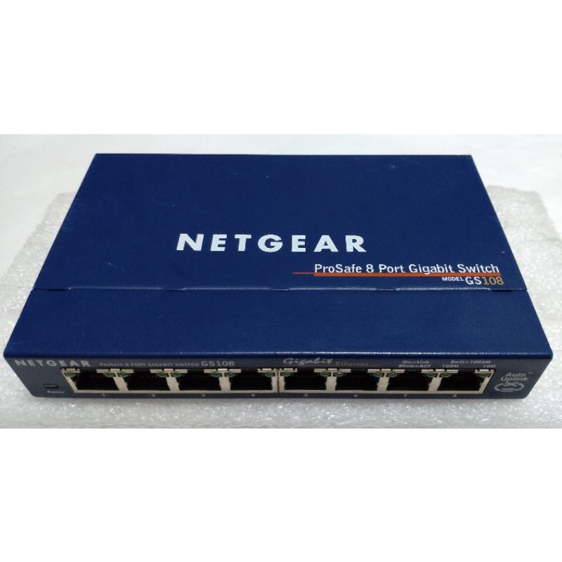 🌞二手現貨保固NETGEAR GS108 V3 8埠Gigabit金屬交換器 8個10/100/1000Mbps無附件