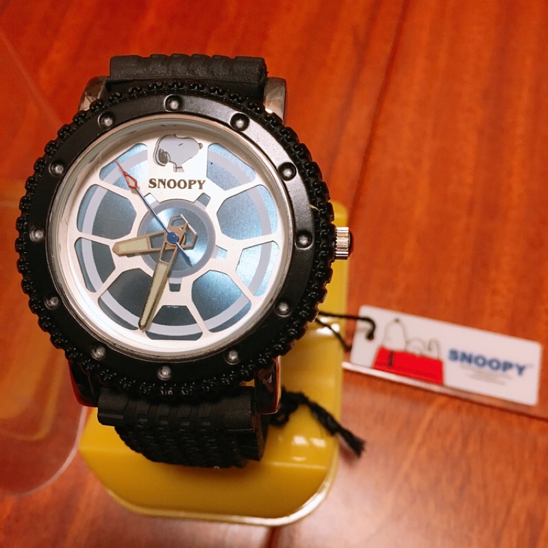 全新 snoopy 史努比 正版 黑色 可愛 圖案 運動風 手錶 配件