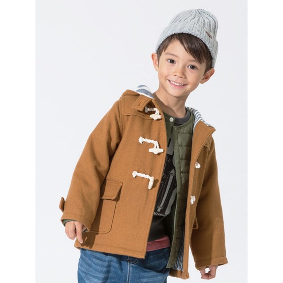 尺寸80CM日本全新專櫃現貨F.O.FACTORY/BREEZE/男童女童駝色連帽牛角外套,一件三穿~物超所值~